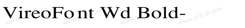 VireoFont Wd Bold字体转换